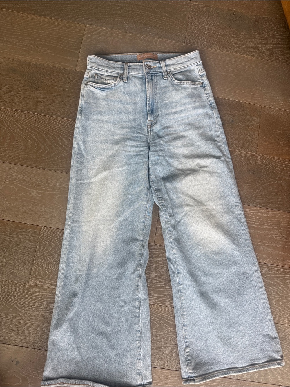 7 For All Mankind Light Blue Wide Leg Jeans